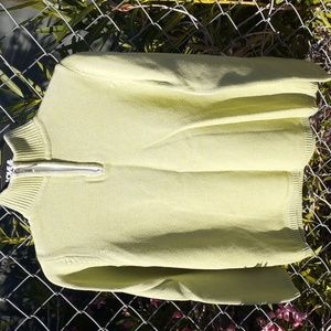 NWOT Karen Scott Green Partial Zip Cotton Jacket, Size S